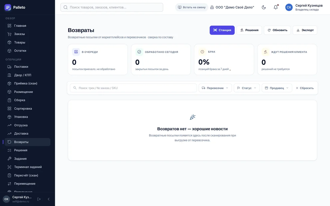 Возвраты