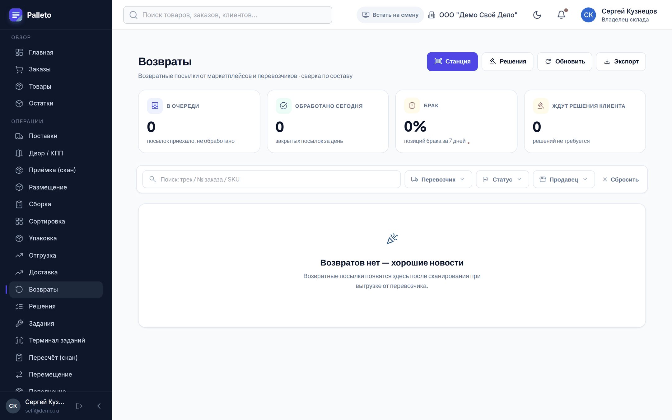 Возвраты